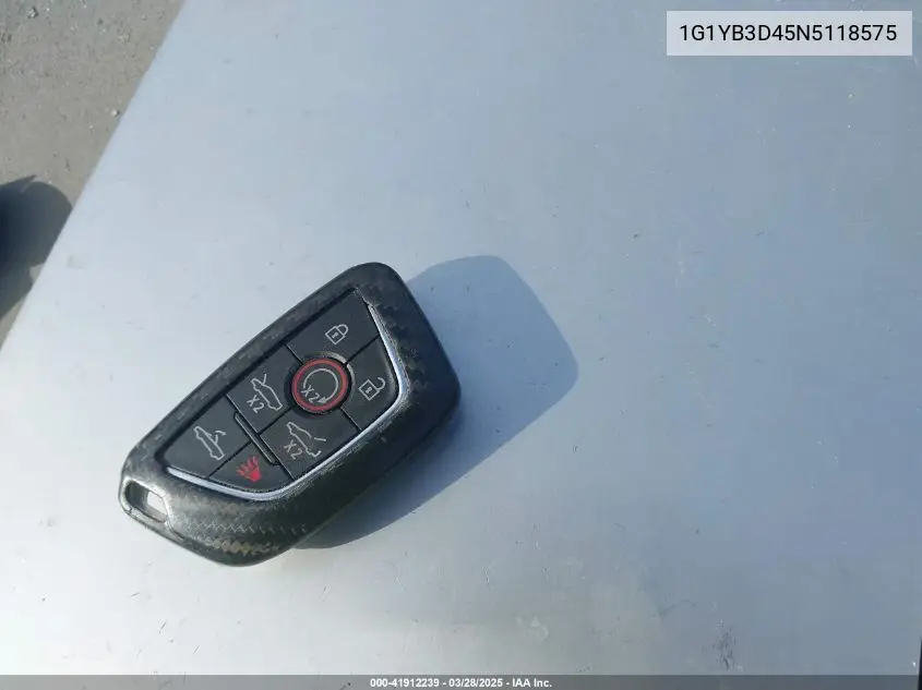 2022 Chevrolet Corvette Stingray Rwd 2Lt VIN: 1G1YB3D45N5118575 Lot: 41912239