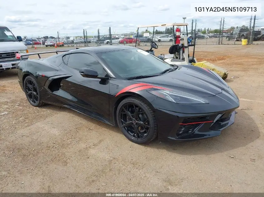 2022 Chevrolet Corvette Stingray Rwd 1Lt VIN: 1G1YA2D45N5109713 Lot: 41960004