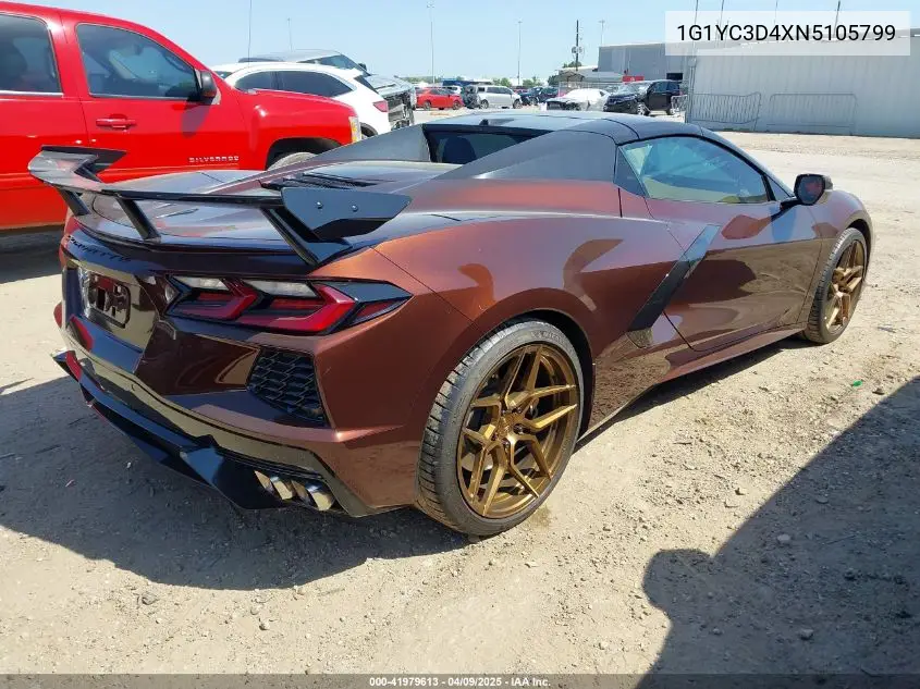 2022 Chevrolet Corvette Stingray Rwd 3Lt VIN: 1G1YC3D4XN5105799 Lot: 41979613