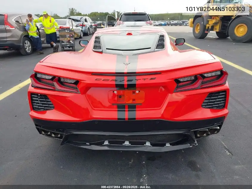 2022 Chevrolet Corvette Stingray Rwd 2Lt VIN: 1G1YB2D44N5103303 Lot: 42372884