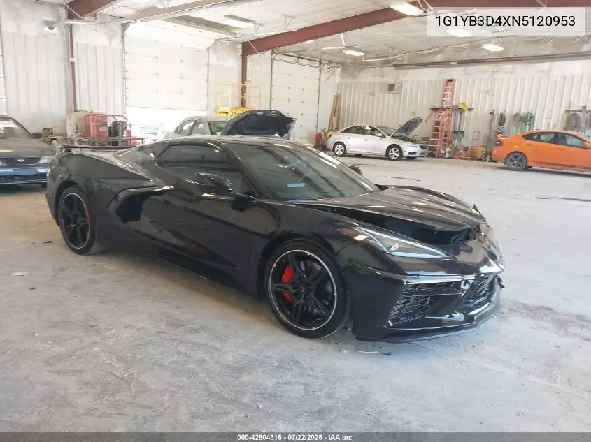 2022 Chevrolet Corvette Stingray Rwd 2Lt VIN: 1G1YB3D4XN5120953 Lot: 42804316