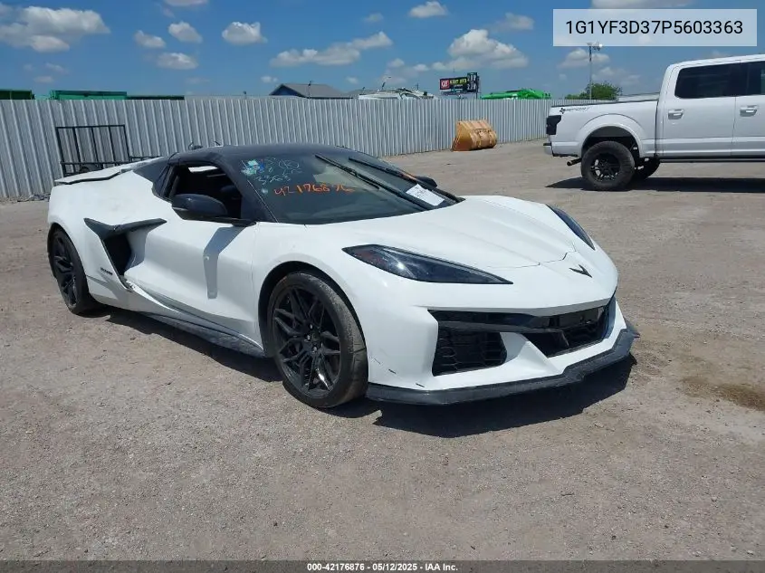 2023 Chevrolet Corvette Rwd 3Lz VIN: 1G1YF3D37P5603363 Lot: 42176876
