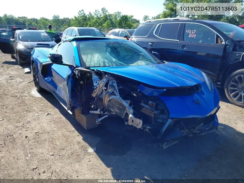 2024 Chevrolet Corvette Stingray Rwd 3Lt VIN: 1G1YC2D47R5113603 Lot: 42639608