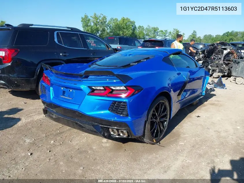 2024 Chevrolet Corvette Stingray Rwd 3Lt VIN: 1G1YC2D47R5113603 Lot: 42639608