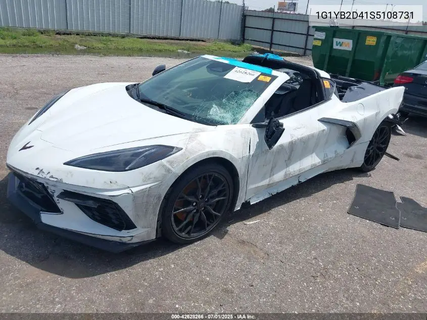 2025 Chevrolet Corvette Rwd 2Lt VIN: 1G1YB2D41S5108731 Lot: 42628266