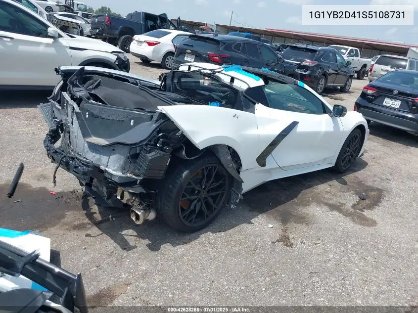 2025 Chevrolet Corvette Rwd 2Lt VIN: 1G1YB2D41S5108731 Lot: 42628266