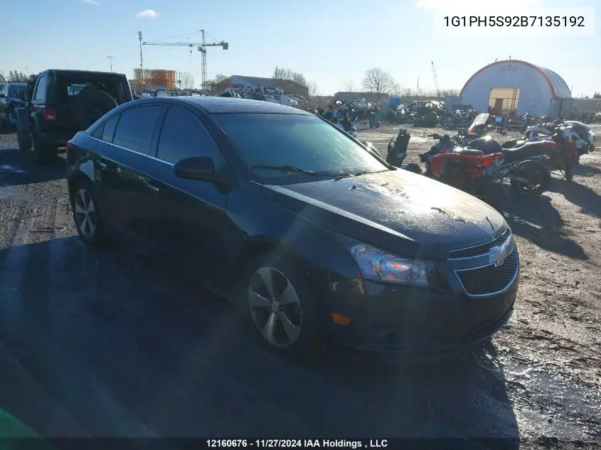 2011 Chevrolet Cruze Ltz VIN: 1G1PH5S92B7135192 Lot: 12160676