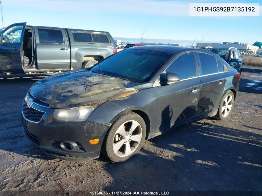 2011 Chevrolet Cruze Ltz VIN: 1G1PH5S92B7135192 Lot: 12160676