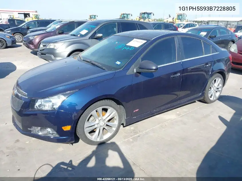 2011 Chevrolet Cruze Ltz VIN: 1G1PH5S93B7228805 Lot: 42266121