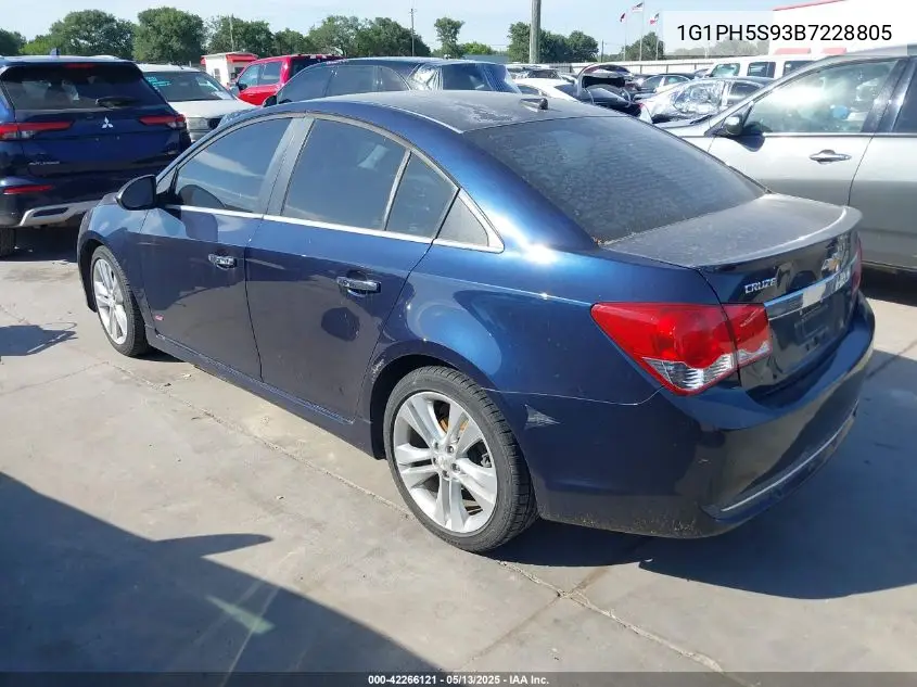 2011 Chevrolet Cruze Ltz VIN: 1G1PH5S93B7228805 Lot: 42266121