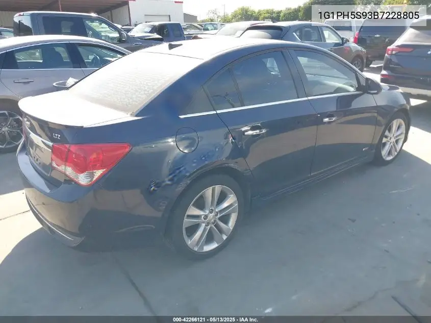 2011 Chevrolet Cruze Ltz VIN: 1G1PH5S93B7228805 Lot: 42266121