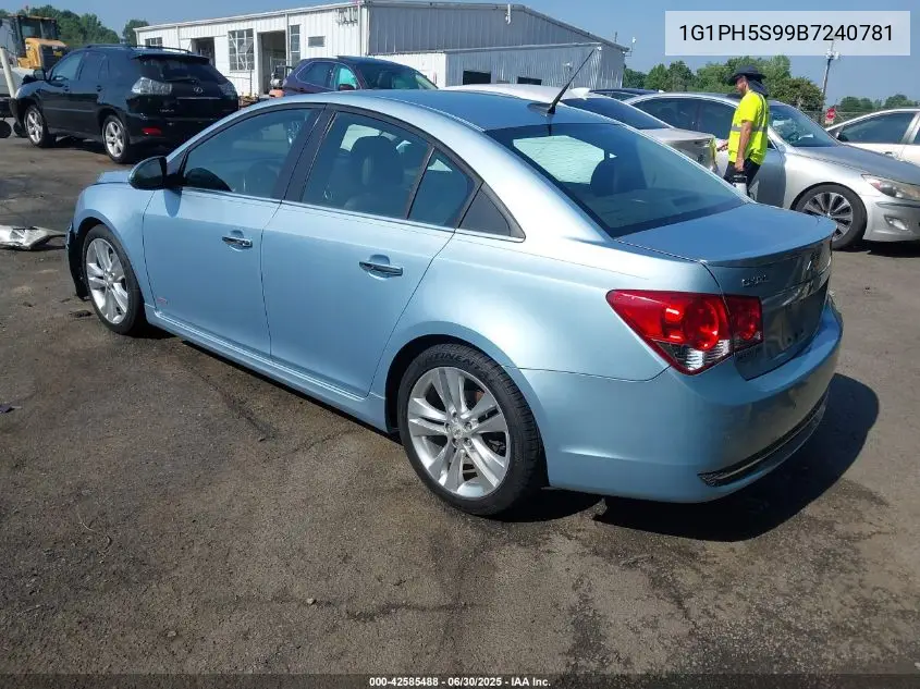 2011 Chevrolet Cruze Ltz VIN: 1G1PH5S99B7240781 Lot: 42585488