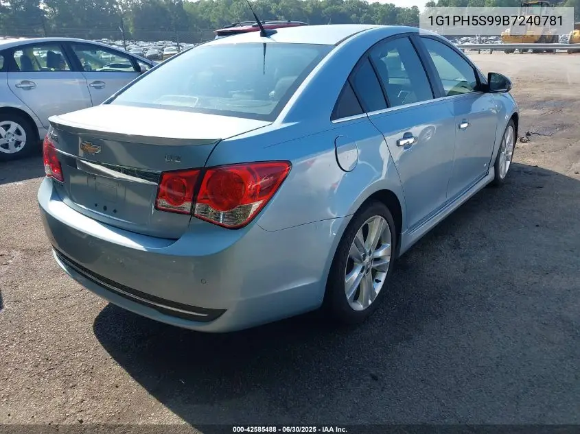 2011 Chevrolet Cruze Ltz VIN: 1G1PH5S99B7240781 Lot: 42585488