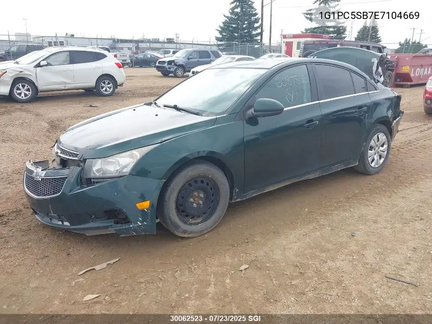 2014 Chevrolet Cruze Lt VIN: 1G1PC5SB7E7104669 Lot: 30062523