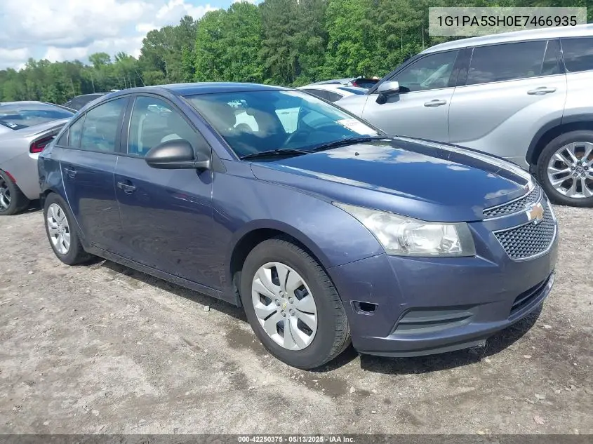 2014 Chevrolet Cruze Ls Auto VIN: 1G1PA5SH0E7466935 Lot: 42250375