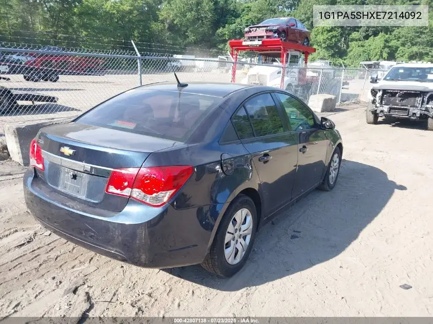 2014 Chevrolet Cruze Ls Auto VIN: 1G1PA5SHXE7214092 Lot: 42807138