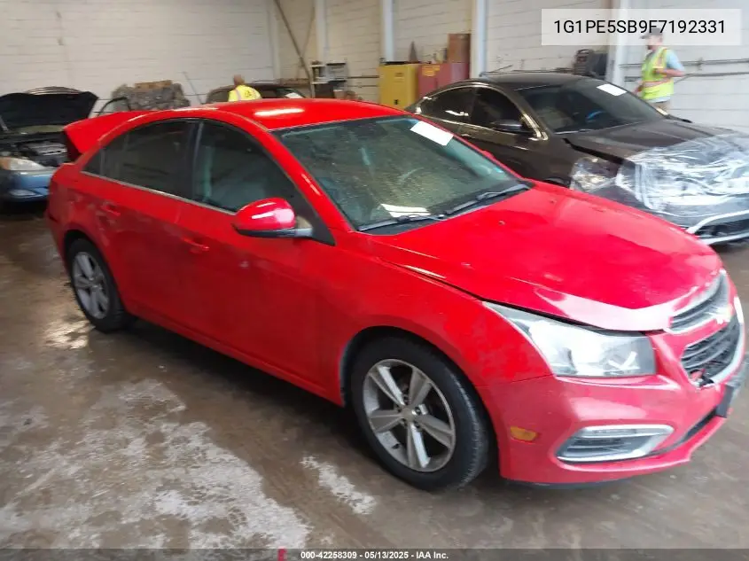 1g1pe5sb9f7192331 1G1PE5SB9F7192331 2015 Chevrolet Cruze 2Lt Auto