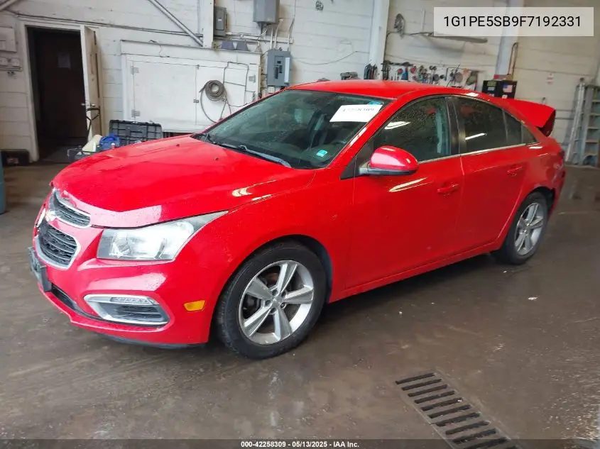 1g1pe5sb9f7192331 1G1PE5SB9F7192331 2015 Chevrolet Cruze 2Lt Auto