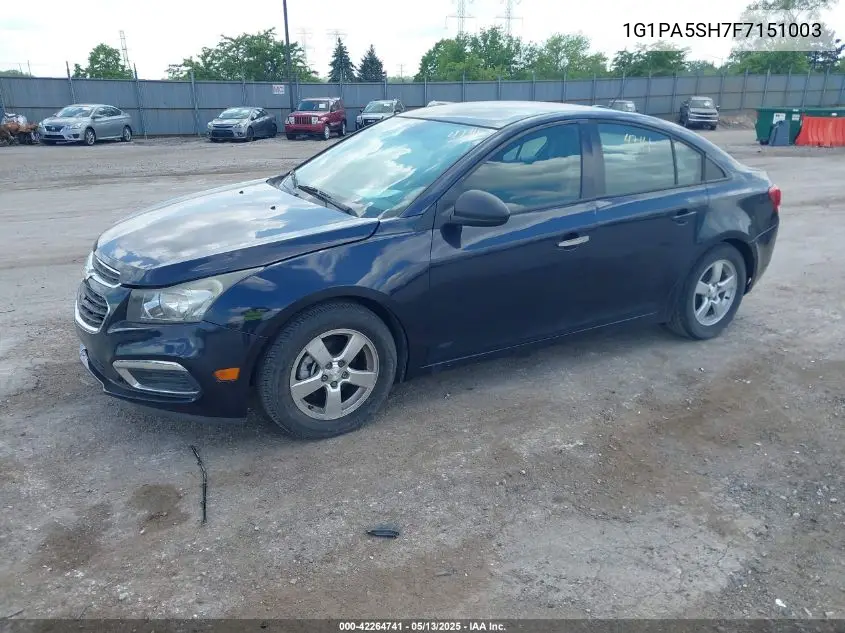 2015 Chevrolet Cruze Ls Auto VIN: 1G1PA5SH7F7151003 Lot: 42264741