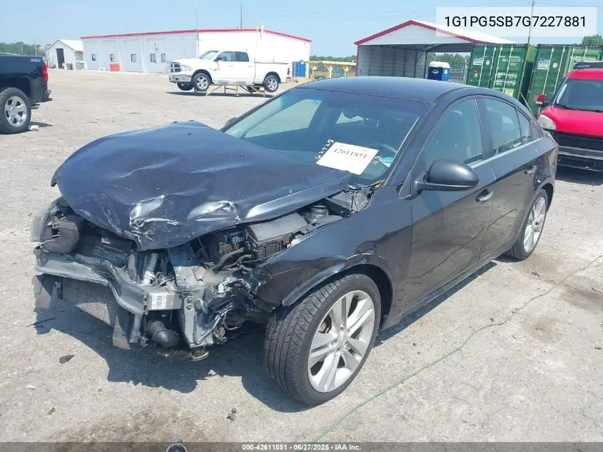 2016 Chevrolet Cruze Limited Ltz Auto VIN: 1G1PG5SB7G7227881 Lot: 42611851