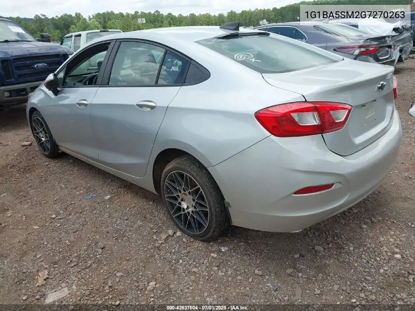 2016 Chevrolet Cruze L Manual VIN: 1G1BA5SM2G7270263 Lot: 42637504