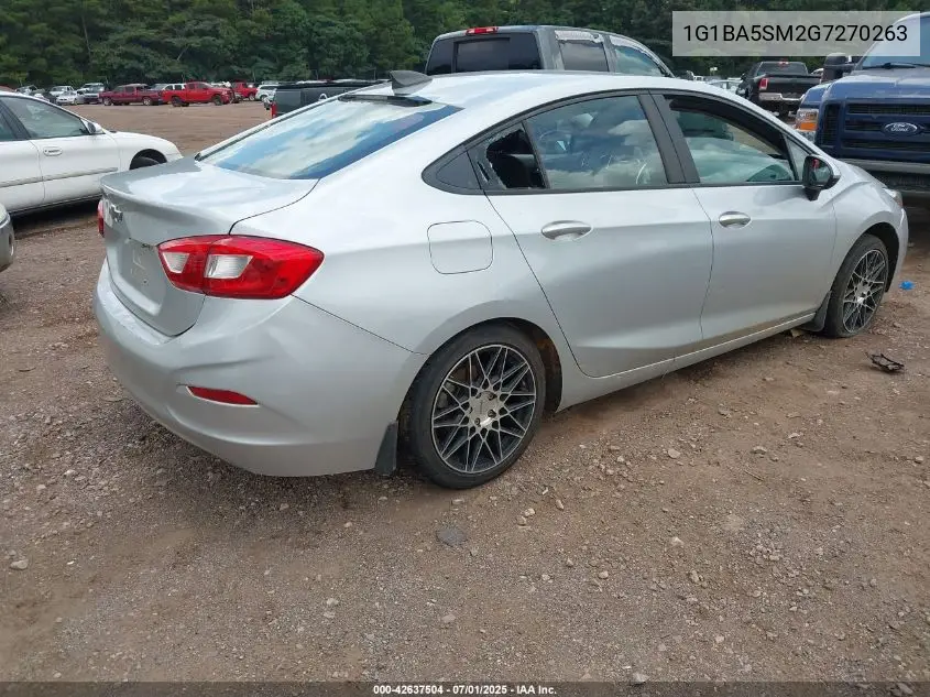 2016 Chevrolet Cruze L Manual VIN: 1G1BA5SM2G7270263 Lot: 42637504