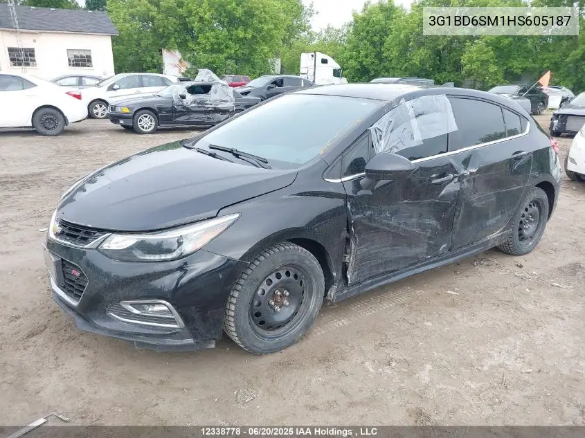 2017 Chevrolet Cruze Lt Manual VIN: 3G1BD6SM1HS605187 Lot: 12338778X