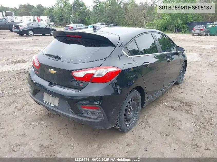 2017 Chevrolet Cruze Lt Manual VIN: 3G1BD6SM1HS605187 Lot: 12338778X