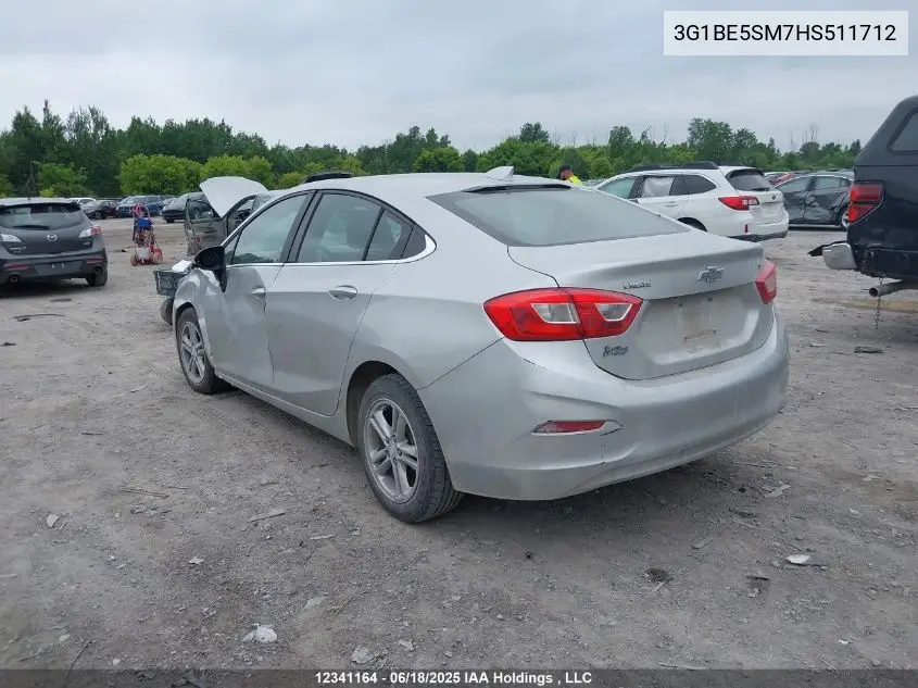 2017 Chevrolet Cruze Lt Auto VIN: 3G1BE5SM7HS511712 Lot: 12341164