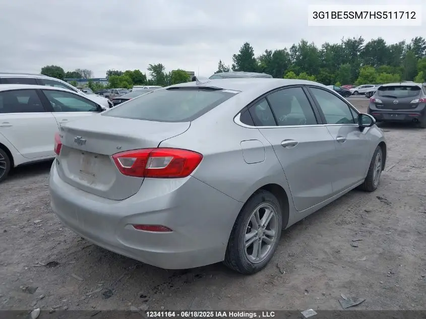 2017 Chevrolet Cruze Lt Auto VIN: 3G1BE5SM7HS511712 Lot: 12341164