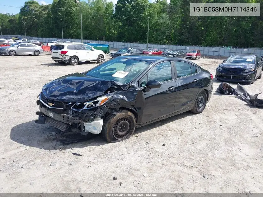 2017 Chevrolet Cruze Ls Auto VIN: 1G1BC5SM0H7114346 Lot: 42252813