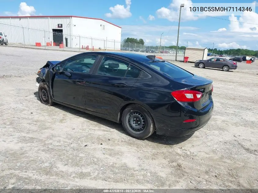 2017 Chevrolet Cruze Ls Auto VIN: 1G1BC5SM0H7114346 Lot: 42252813