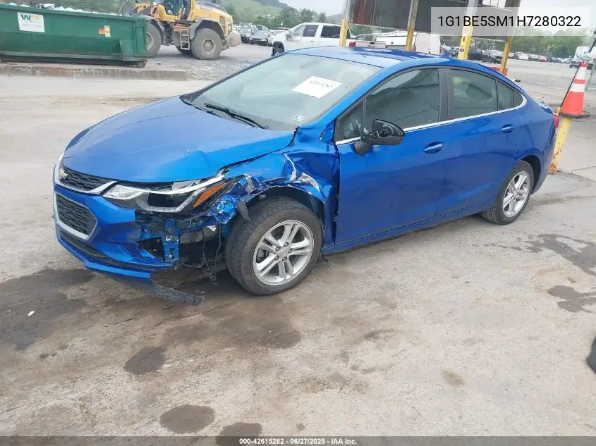 2017 Chevrolet Cruze Lt Auto VIN: 1G1BE5SM1H7280322 Lot: 42615282