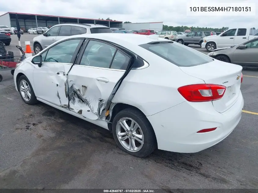 2017 Chevrolet Cruze Lt Auto VIN: 1G1BE5SM4H7180151 Lot: 42648787