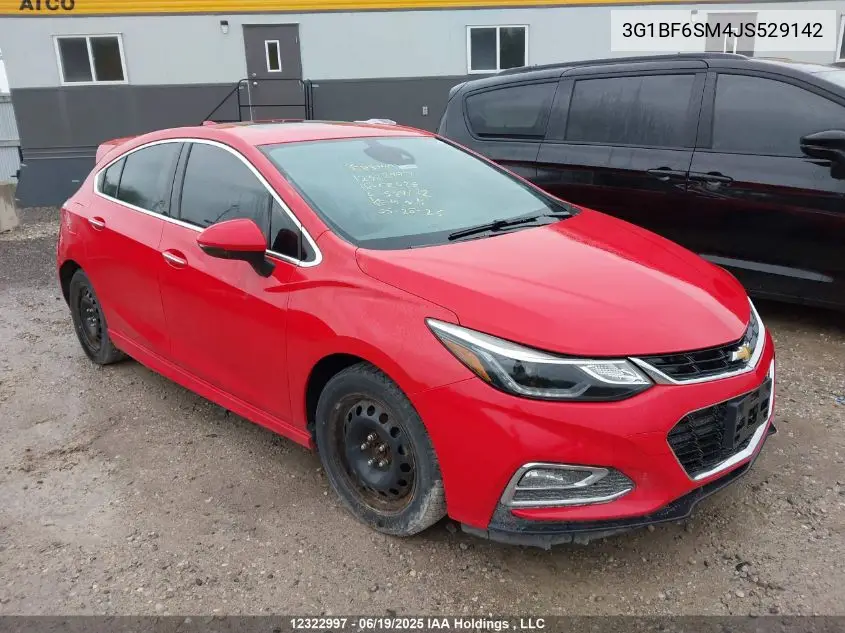 2018 Chevrolet Cruze Premier VIN: 3G1BF6SM4JS529142 Lot: 12322997