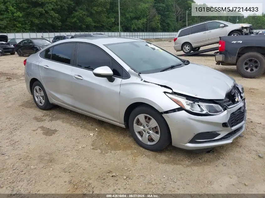 2018 Chevrolet Cruze Ls Auto VIN: 1G1BC5SM5J7214433 Lot: 42616404