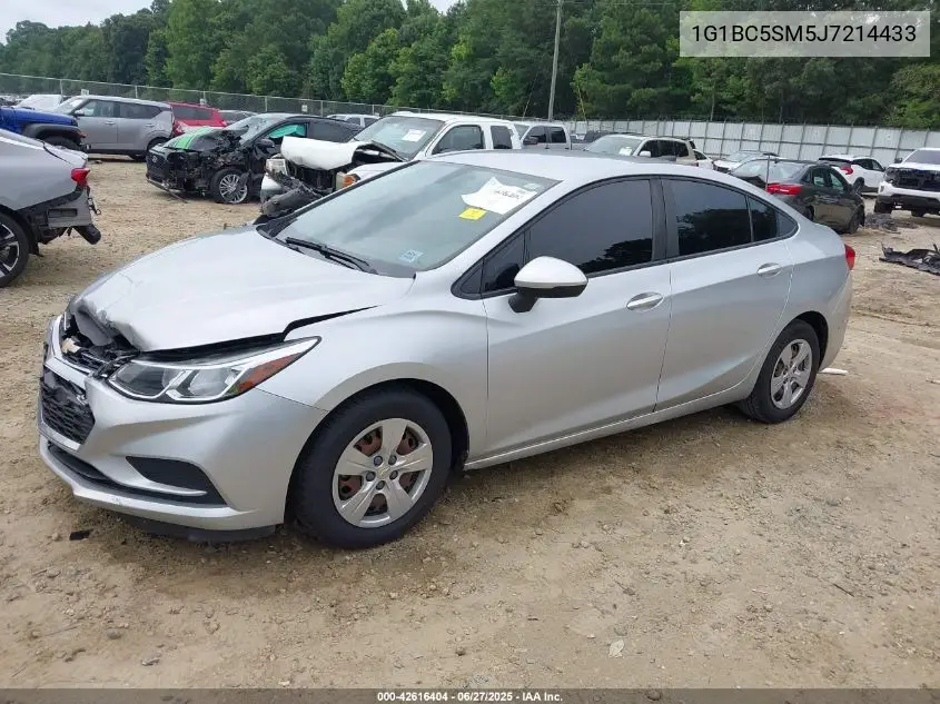 2018 Chevrolet Cruze Ls Auto VIN: 1G1BC5SM5J7214433 Lot: 42616404