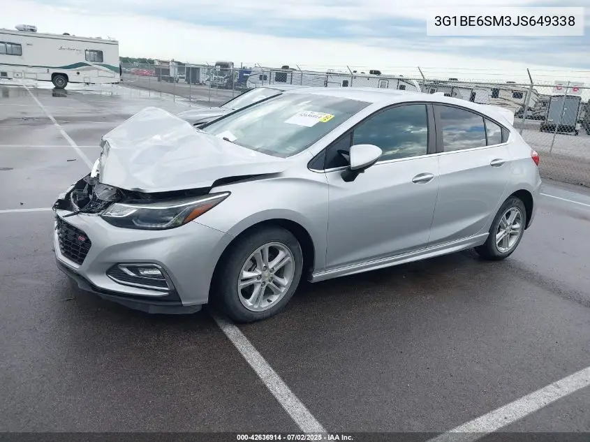 2018 Chevrolet Cruze Lt VIN: 3G1BE6SM3JS649338 Lot: 42636914