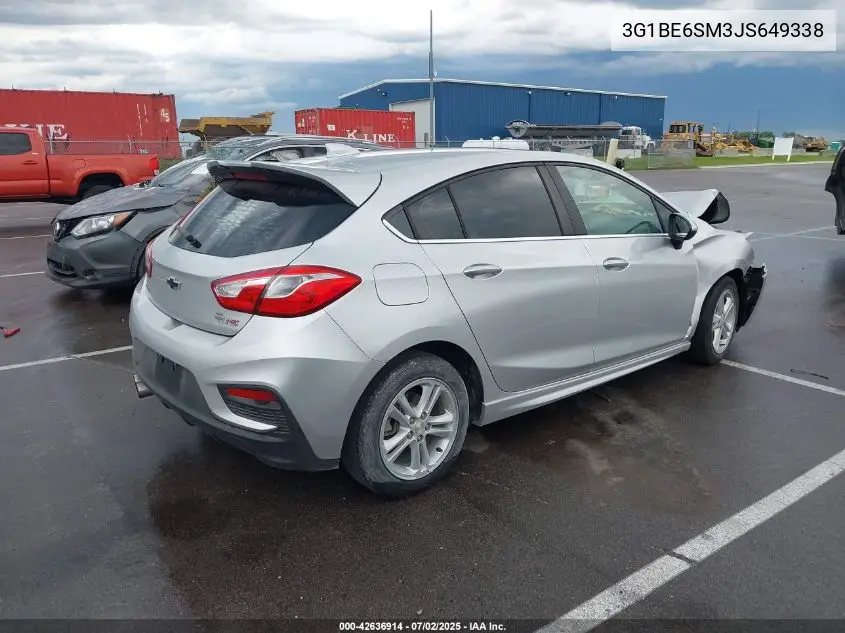 2018 Chevrolet Cruze Lt VIN: 3G1BE6SM3JS649338 Lot: 42636914