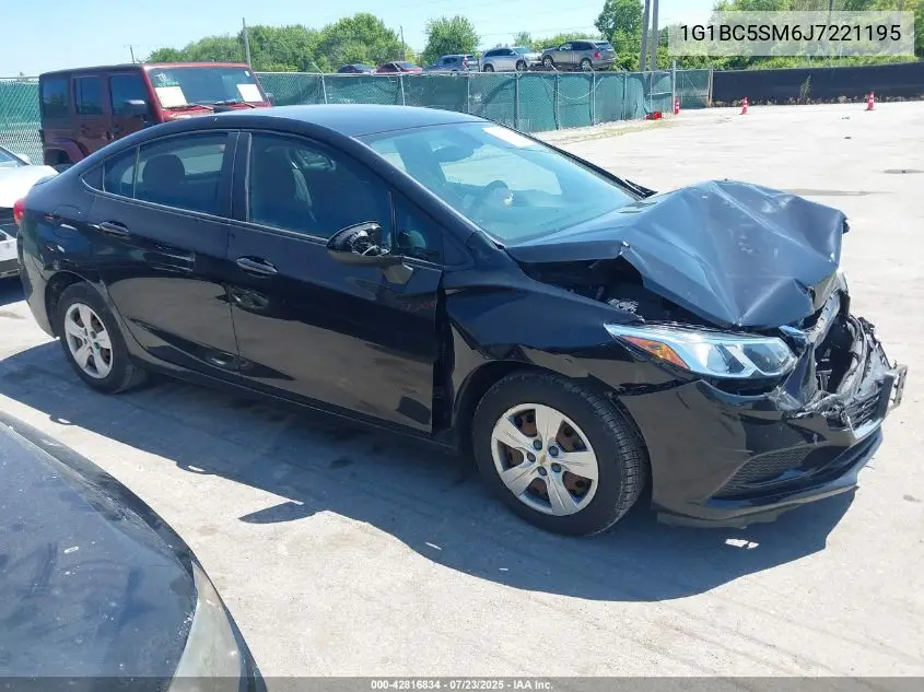 2018 Chevrolet Cruze Ls Auto VIN: 1G1BC5SM6J7221195 Lot: 42816834