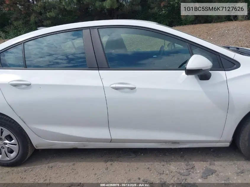 2019 Chevrolet Cruze Ls VIN: 1G1BC5SM6K7127626 Lot: 42265978