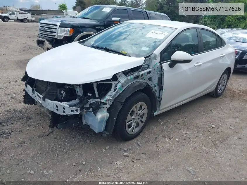 2019 Chevrolet Cruze Ls VIN: 1G1BC5SM6K7127626 Lot: 42265978