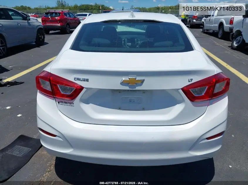 2019 Chevrolet Cruze Lt VIN: 1G1BE5SM9K7140333 Lot: 42772765