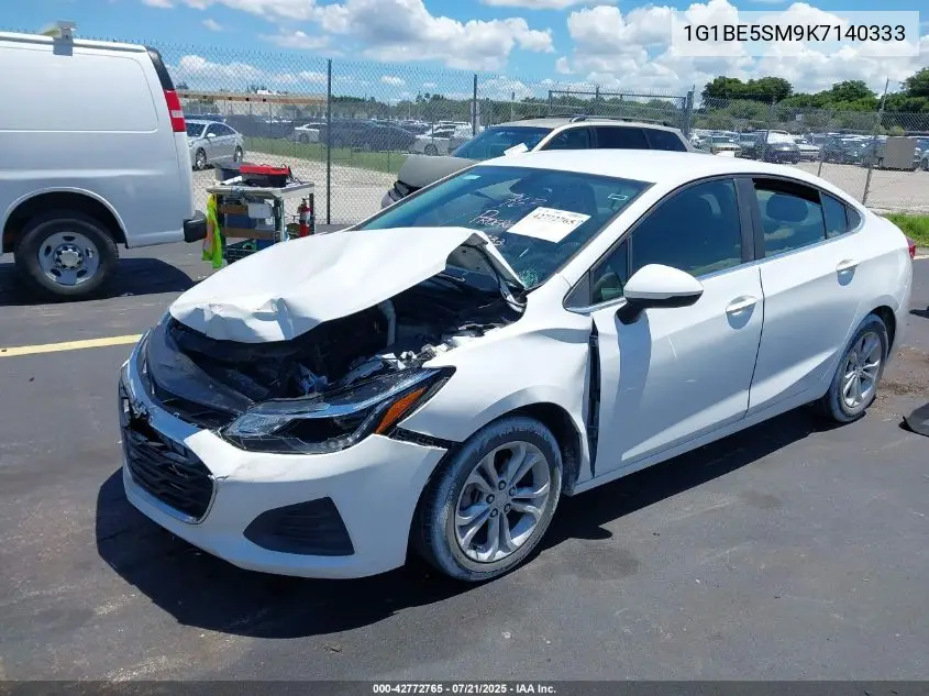2019 Chevrolet Cruze Lt VIN: 1G1BE5SM9K7140333 Lot: 42772765