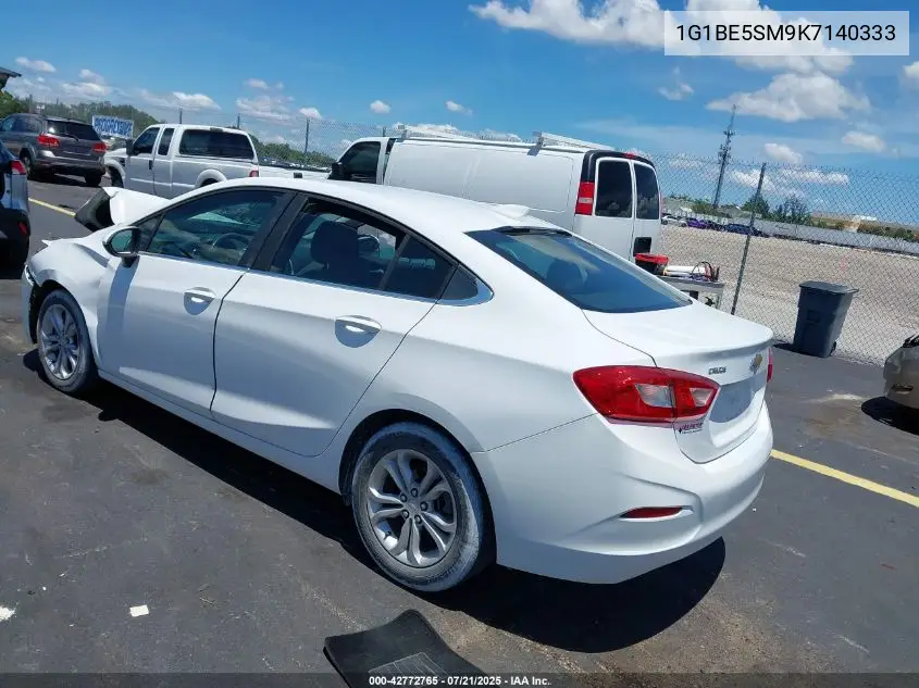 2019 Chevrolet Cruze Lt VIN: 1G1BE5SM9K7140333 Lot: 42772765