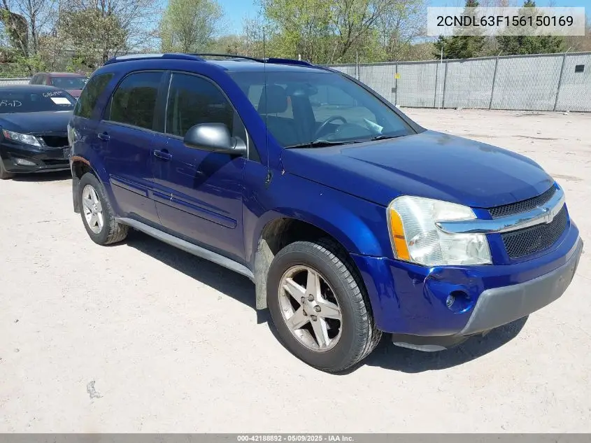 2005 Chevrolet Equinox Lt VIN: 2CNDL63F156150169 Lot: 42188892