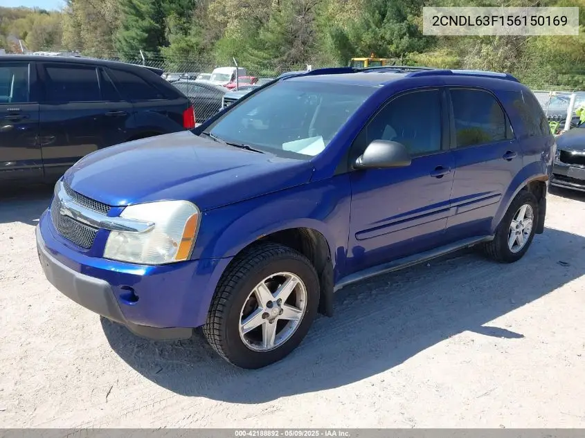 2005 Chevrolet Equinox Lt VIN: 2CNDL63F156150169 Lot: 42188892