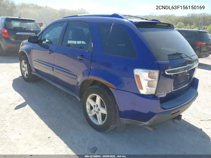 2005 Chevrolet Equinox Lt VIN: 2CNDL63F156150169 Lot: 42188892