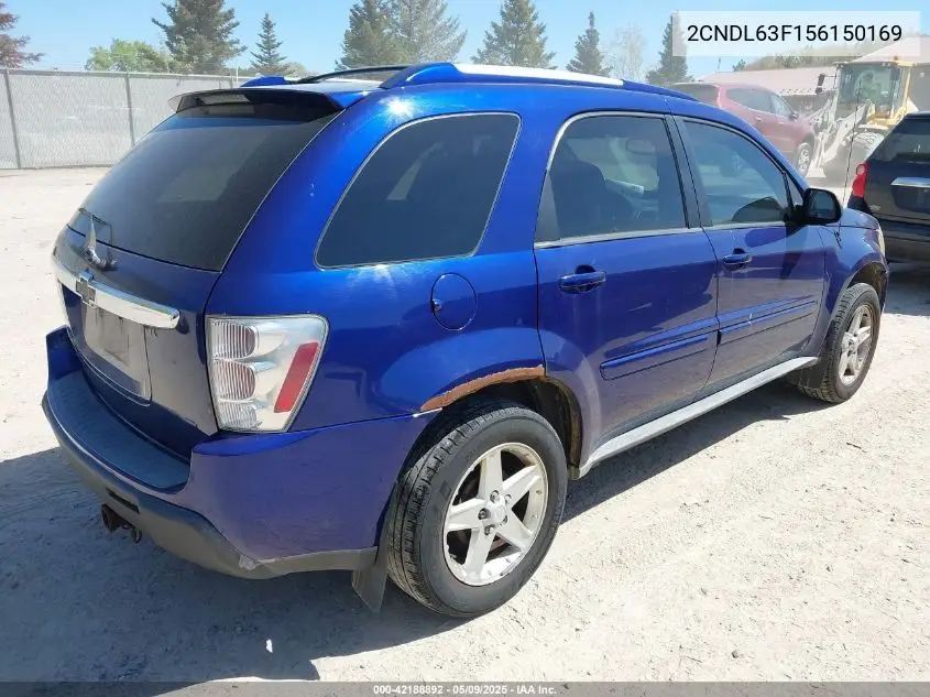 2005 Chevrolet Equinox Lt VIN: 2CNDL63F156150169 Lot: 42188892