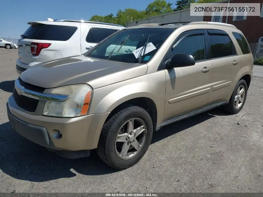 2005 Chevrolet Equinox Lt VIN: 2CNDL73F756155172 Lot: 42191536